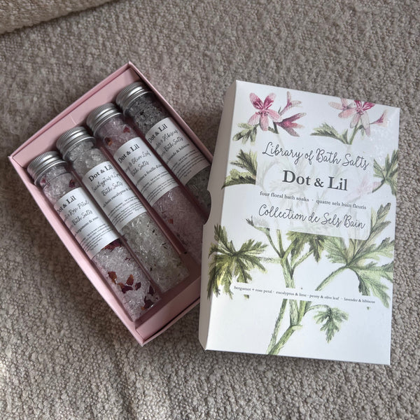 library of bath salts gift set