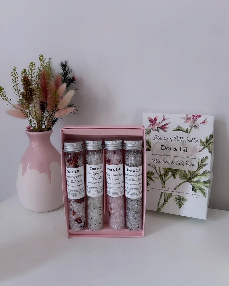 library of bath salts gift set